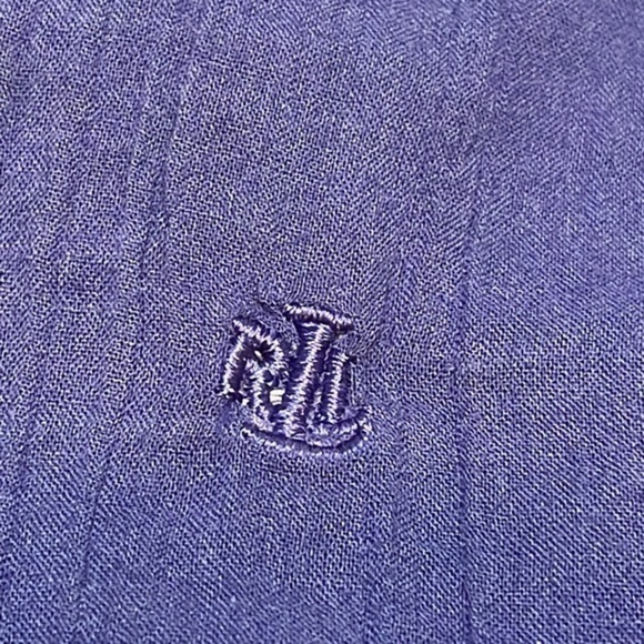 Lauren Ralph Lauren dress woman’s cotton Blue casual VNeck size XSmall - Picture 12 of 15